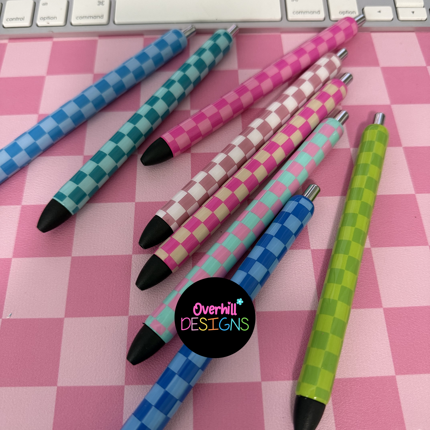 Checkered Print Pens