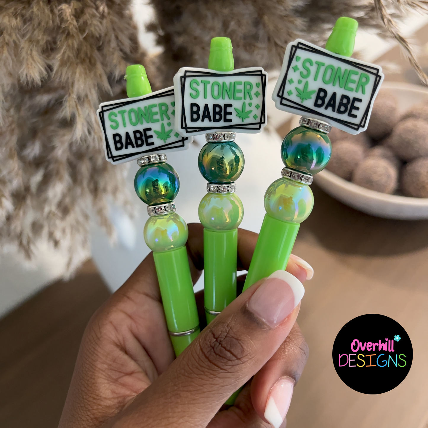 Stoner Babe Plastic Beaded Pen