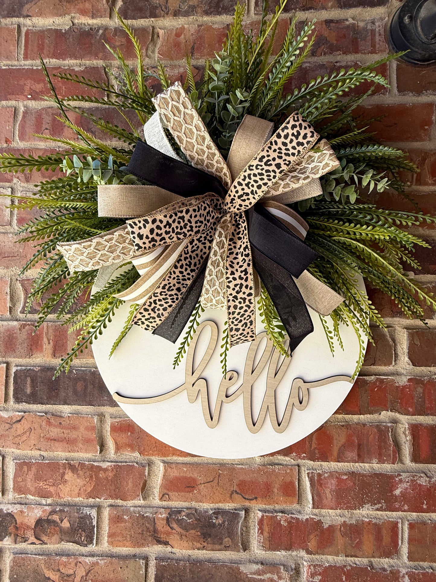 White Hello Door Hanger